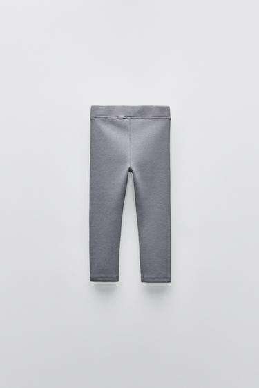 LEGGING CÔTELÉ À ÉTIQUETTE - Acier de Zara - Image 1