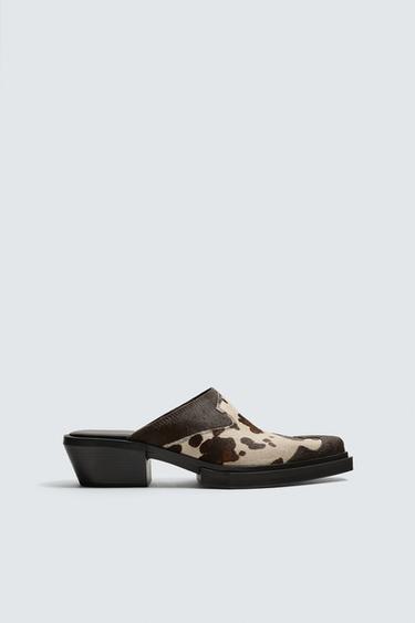 LEATHER CLOGS - Brown by Zara