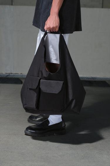 MULTI-POCKET SHOPPER BAG - Black by Zara
