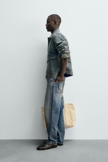 SURCHEMISE EN JEAN REGULAR FIT - Bleu pastel de Zara - Image 4