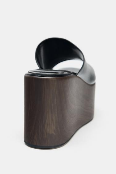 TALONS COMPENSÉS PLATEFORME - Noir de Zara - Image 5