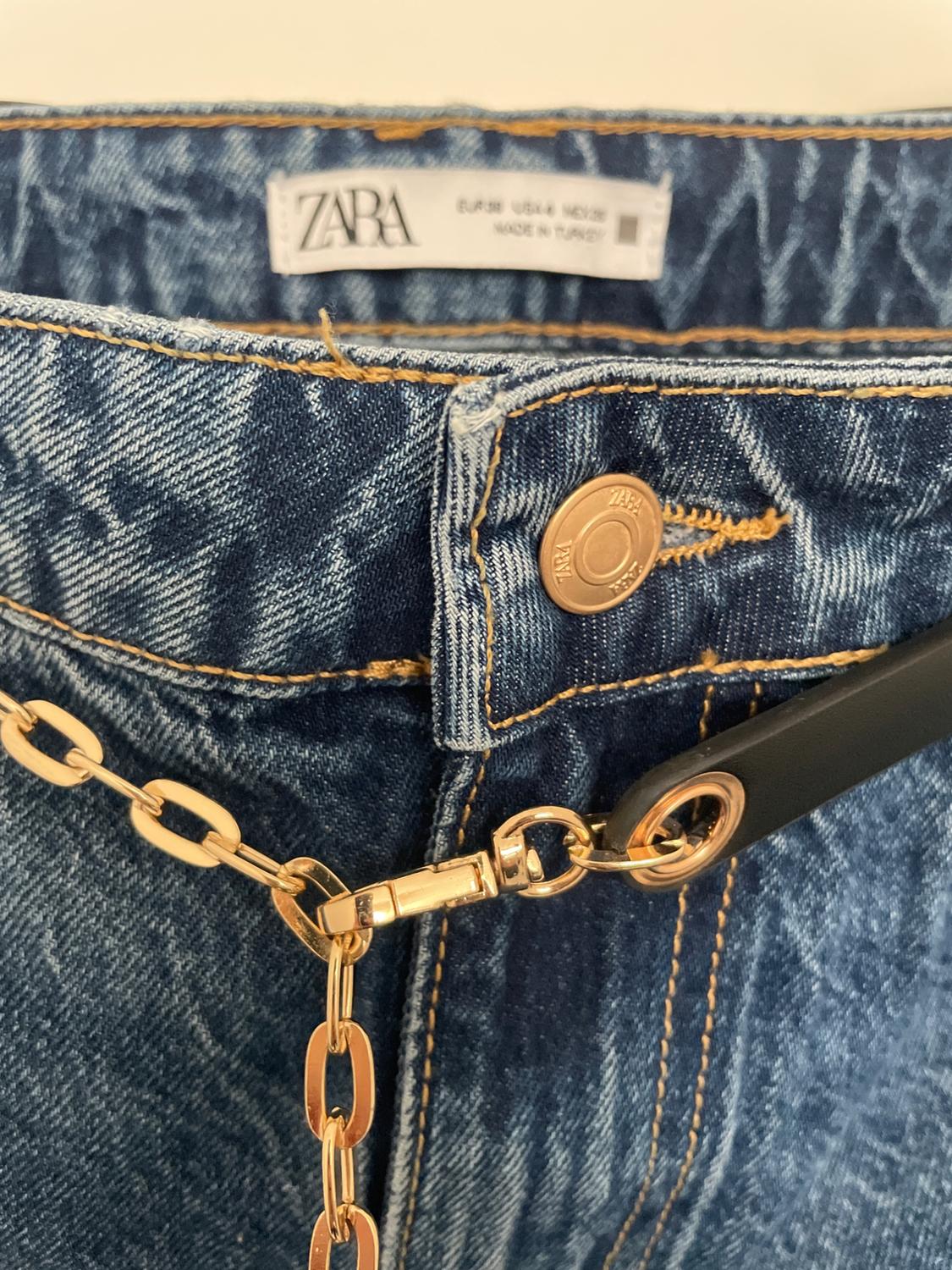 Z1975 MID-WAIST WIDE-LEG BELT JEANS - Image 2