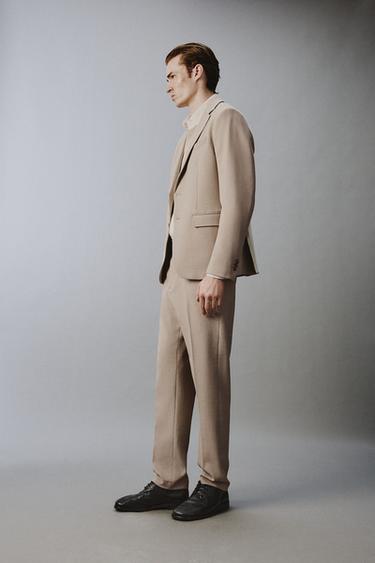 PANTALON DE COSTUME SLIM FIT - Sable / Chiné de Zara - Image 3