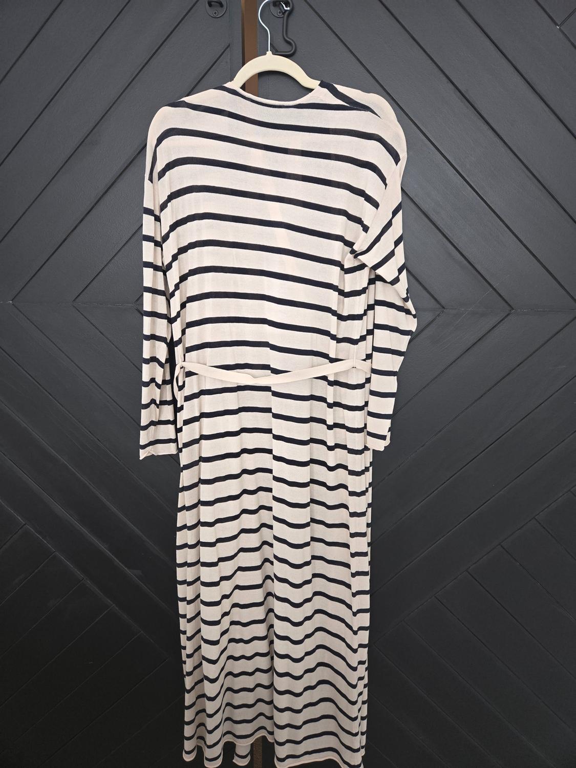 LONG STRIPED KNIT CARDIGAN - Image 4