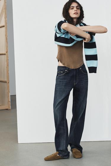 MOCASÍN DESTALONADO SERRAJE - Tostado oscuro de Zara