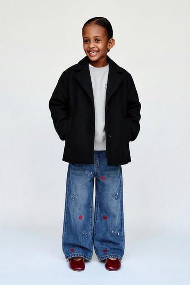 ДЖИНСЫ-КЮЛОТЫ С ВЫШИВКОЙ LILO & STITCH © DISNEY — СИНИЙ от Zara