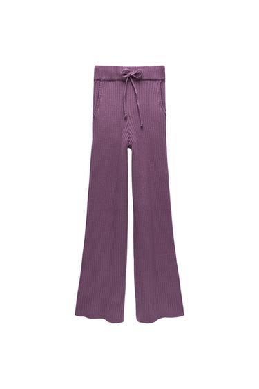 RIBBED KNIT TROUSERS