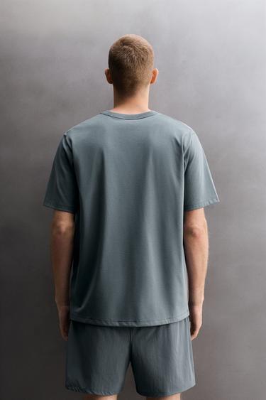 Zara Mavi / Çelik - KONFORLU ANTRENMAN T-SHIRT
