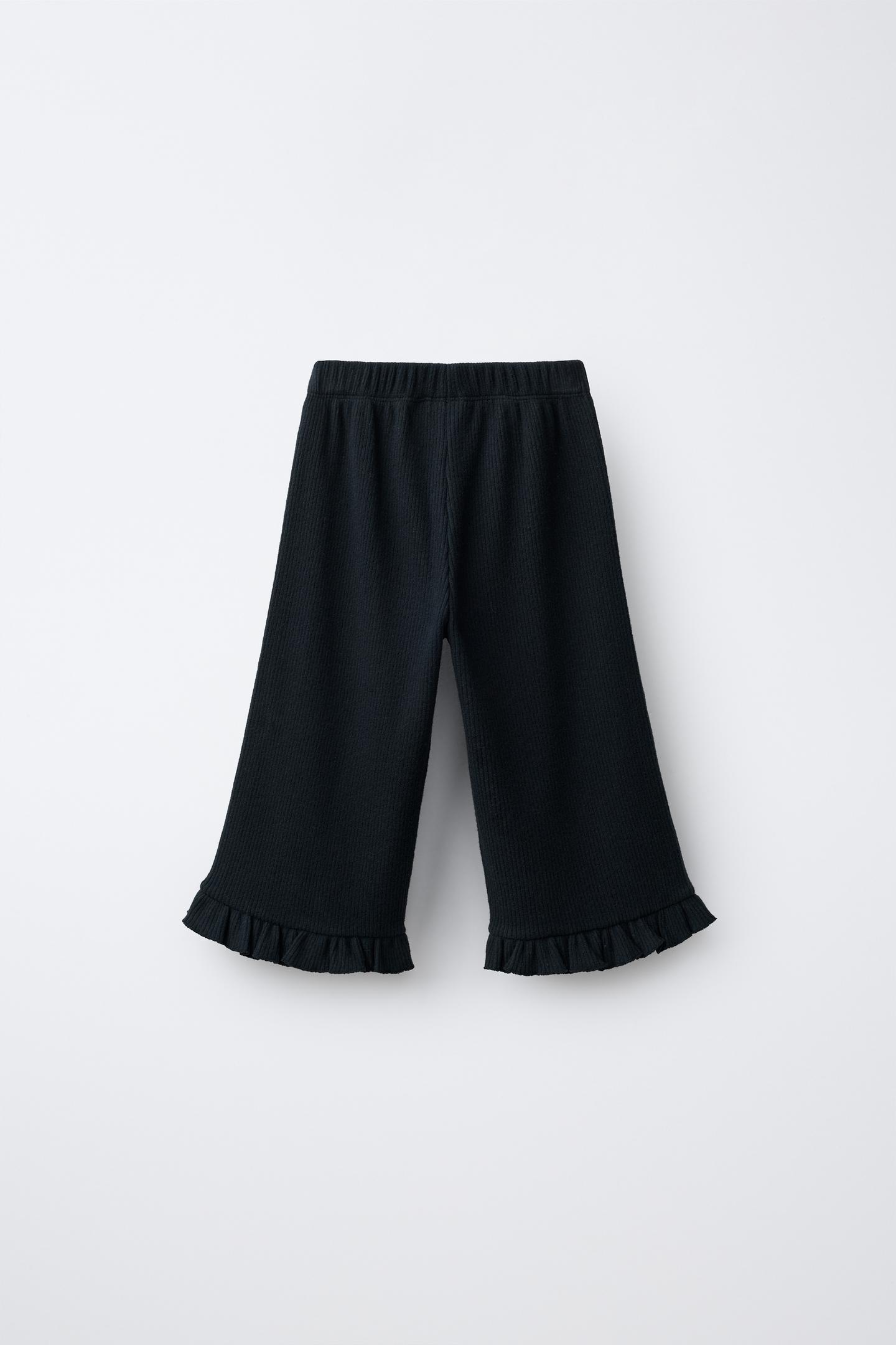 Детские брюки Zara Soft Touch Flare, цвет: Антрацитовый серый — фото 2