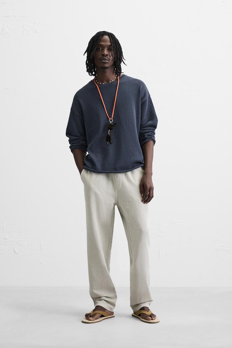 COTTON - LINEN TROUSERS