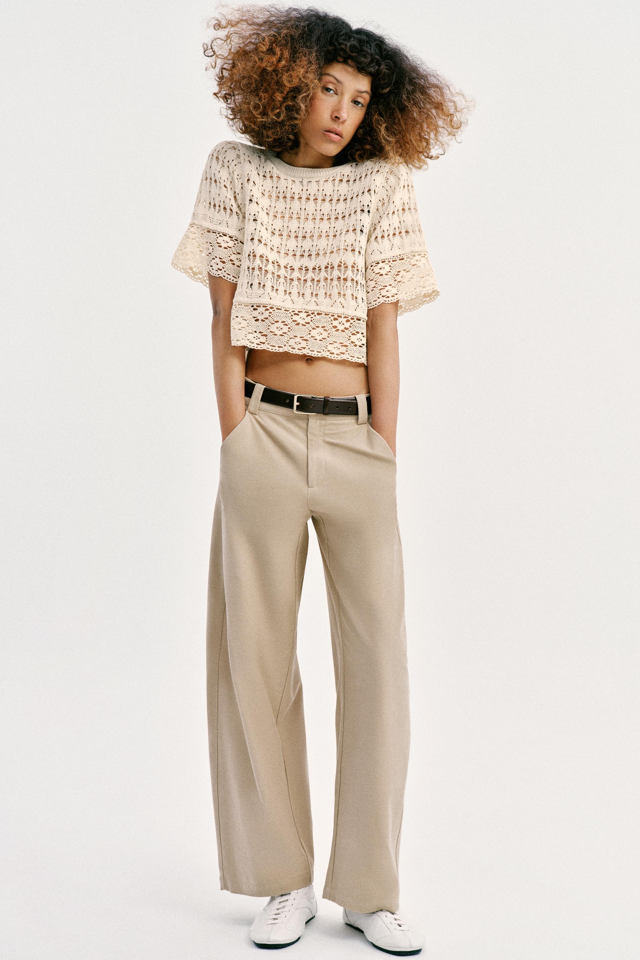 POINTELLE KNIT TOP