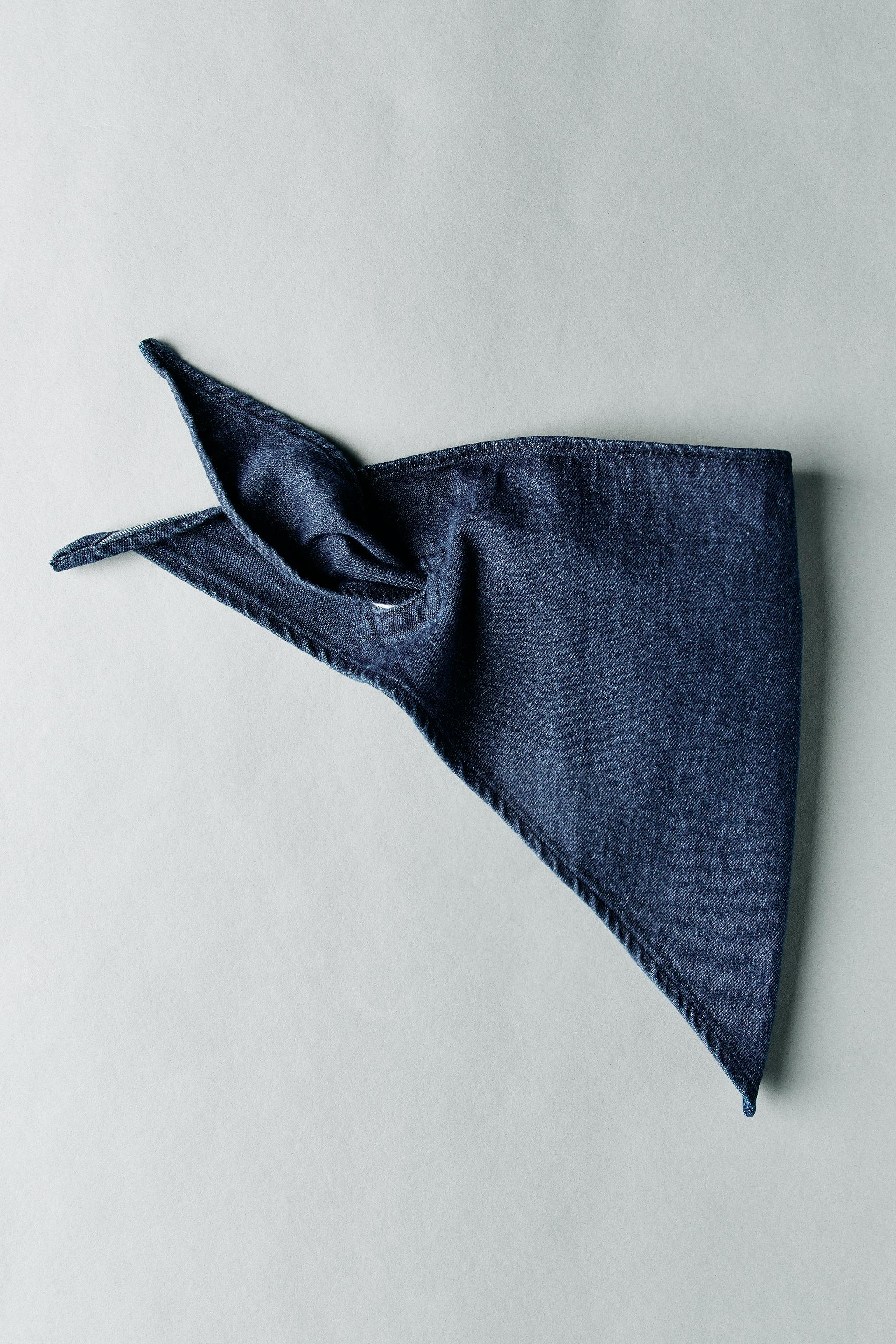通販生活 ファッション DENIM TRIANGULAR SCARF States United ZARA | Indigo - 帽子