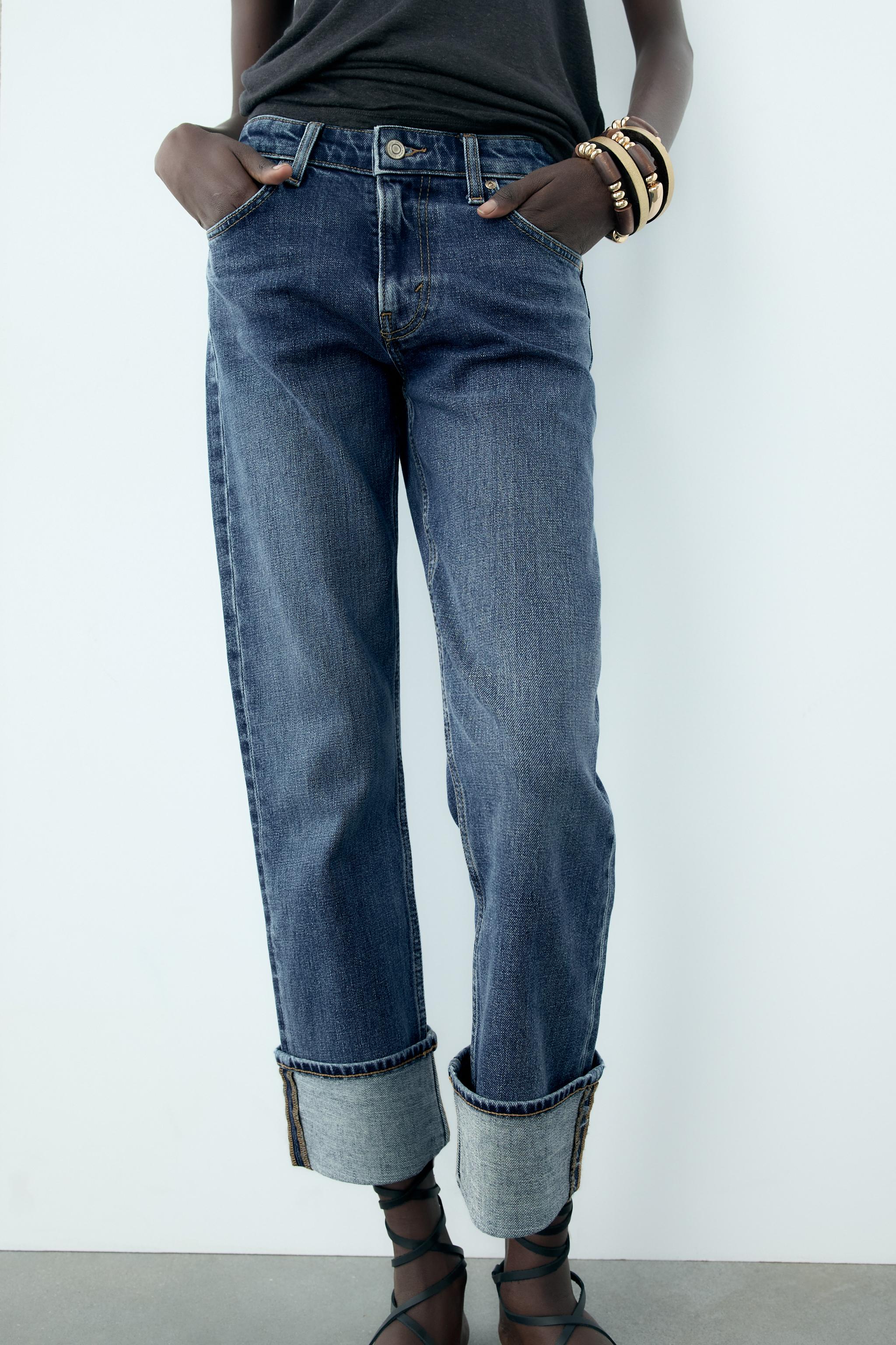 ZW COLLECTION MID RISE SLIM JEANS - Mid-blue | ZARA United States