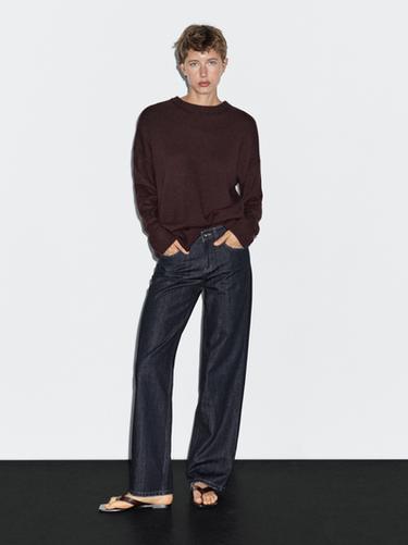 Zara Mid-rise straight-leg jeans - Blue - Image 0