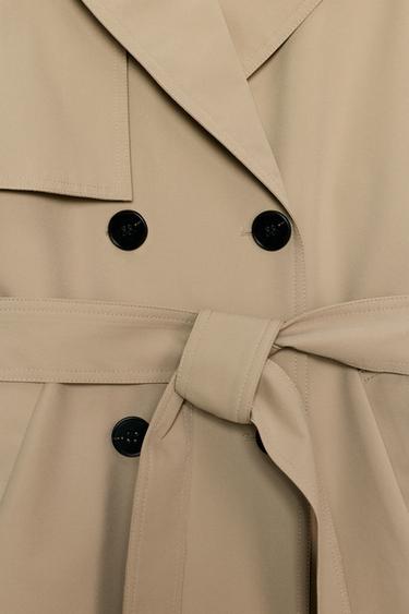 LANGER TRENCHCOAT MIT GÜRTEL - Hellbraun von Zara