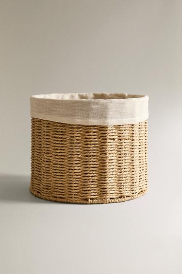 RONDE MAND MET KATOENEN VOERING - Lichtbeige van Zara - Afbeelding 0