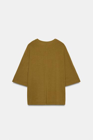 TOP MANCHES CHAUVE-SOURIS - Ocre de Zara - Image 6