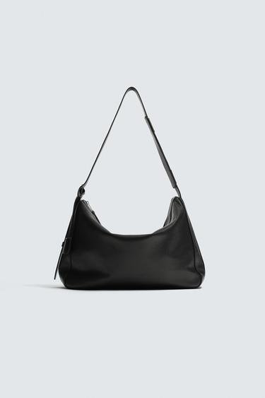 BOLSO HOMBRO PIEL - Negro de Zara