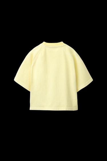 T-SHIRT- UND BERMUDA-SET – GARMENT-DYED - Gelb von Zara