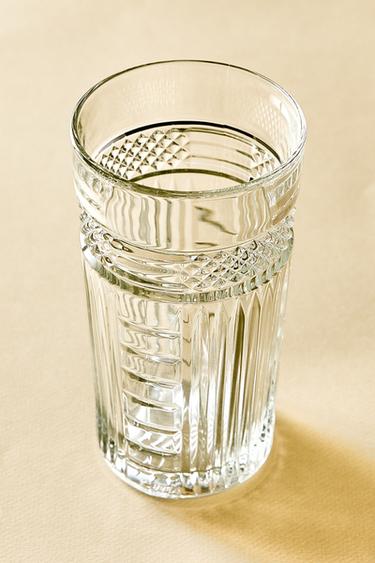 GLASS SOFT DRINK TUMBLER WITH RAISED DESIGN - 990 by Zara - Image 5