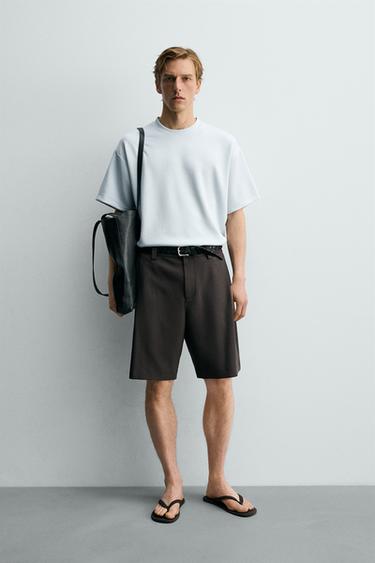 RELAXED FIT SOFT T-SHIRT - Sky blue by Zara