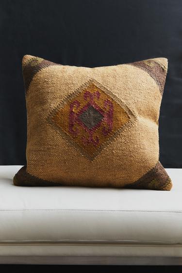 HOUSSE DE COUSSIN KILIM - Moutarde de Zara