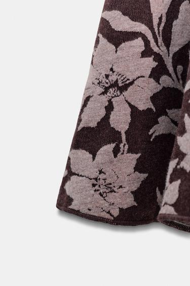 ROBE COURTE EN JACQUARD - Marron de Zara - Image 6