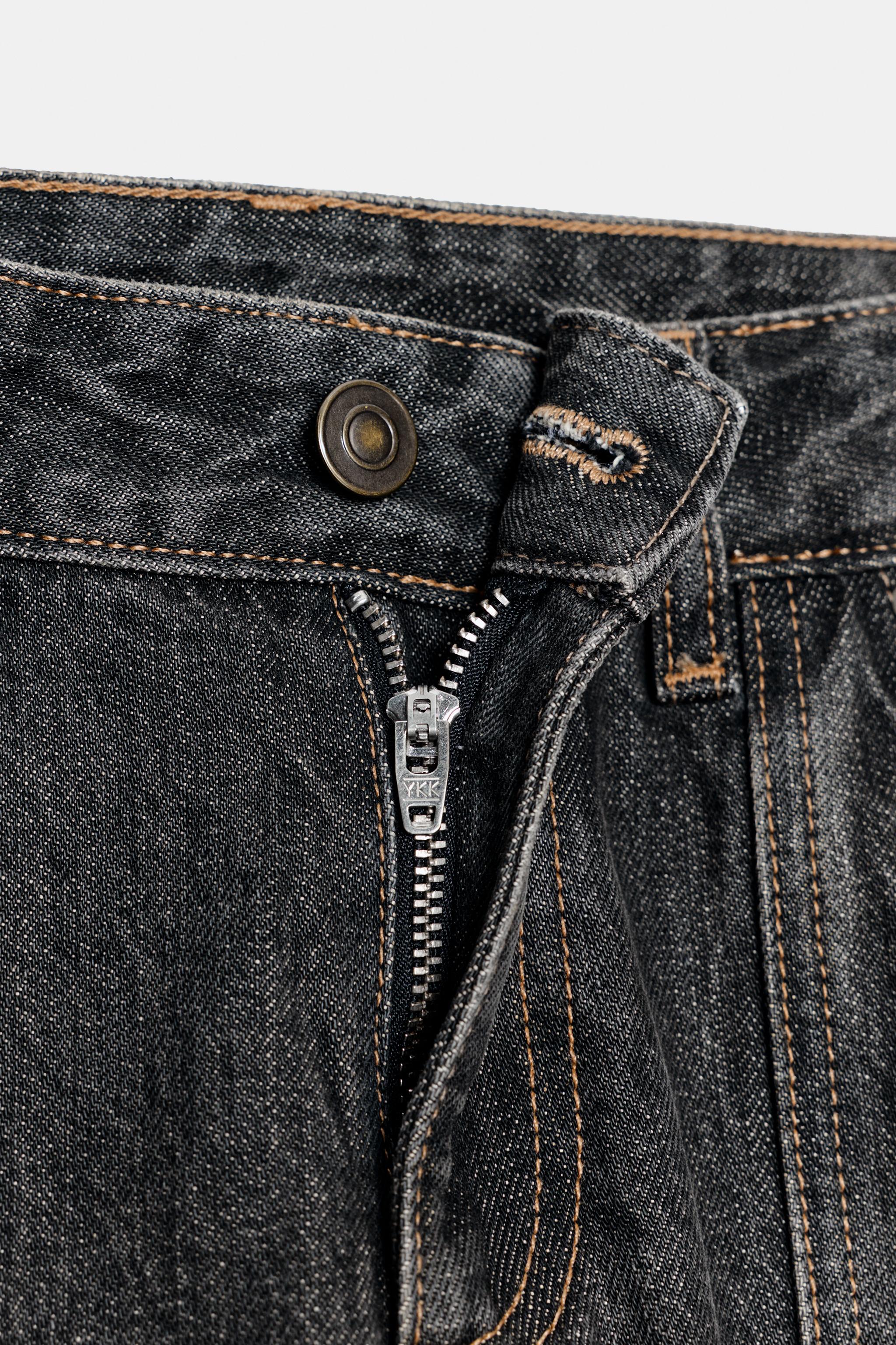 TRF LOW RISE WIDE LEG SEAMSTITCH JEANS