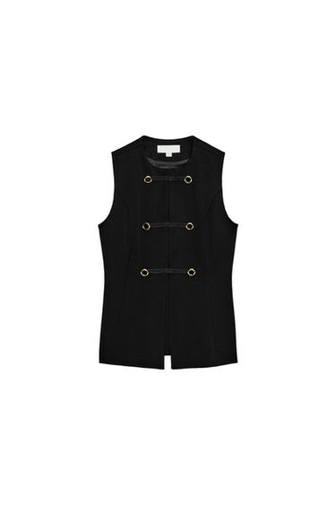 CHALECO ALAMARES - Negro de Zara