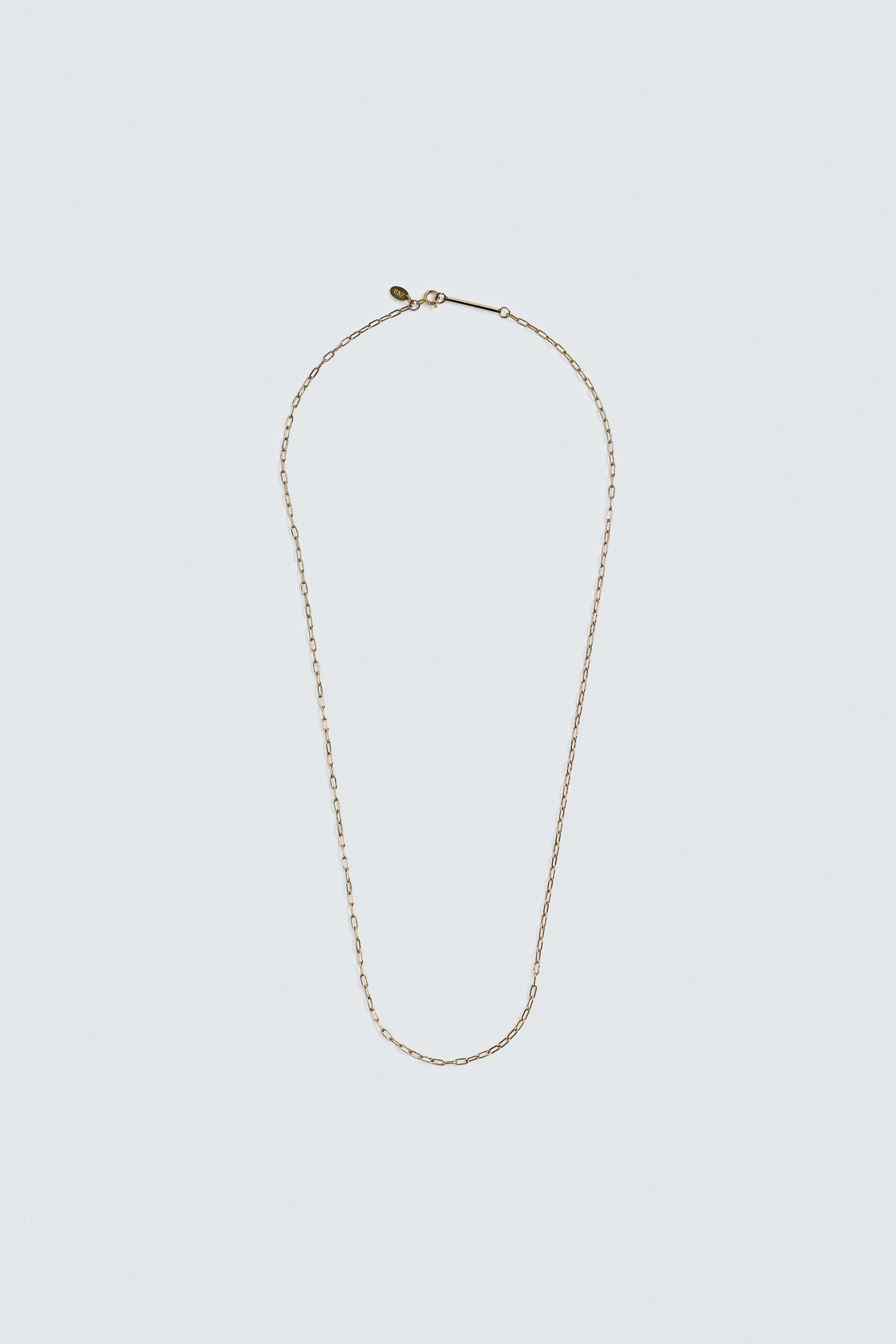 国内発送★ZARA★メタルリンクチェーン*ネックレス シルバー METAL LINK CHAIN - Silver | ZARA United States