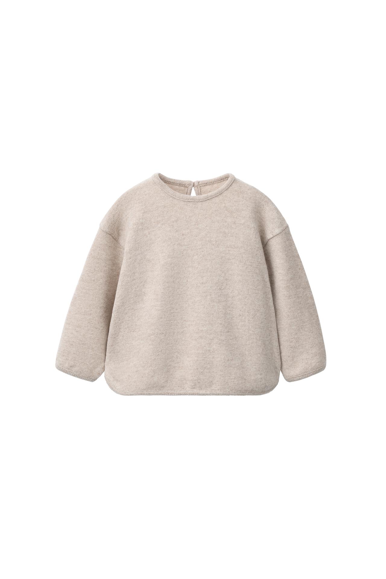 SOFT TOUCH PLAIN T-SHIRT — Beige