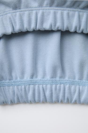 PANELLED SLOGAN SWEATSHIRT - Blue by Zara - Image 3