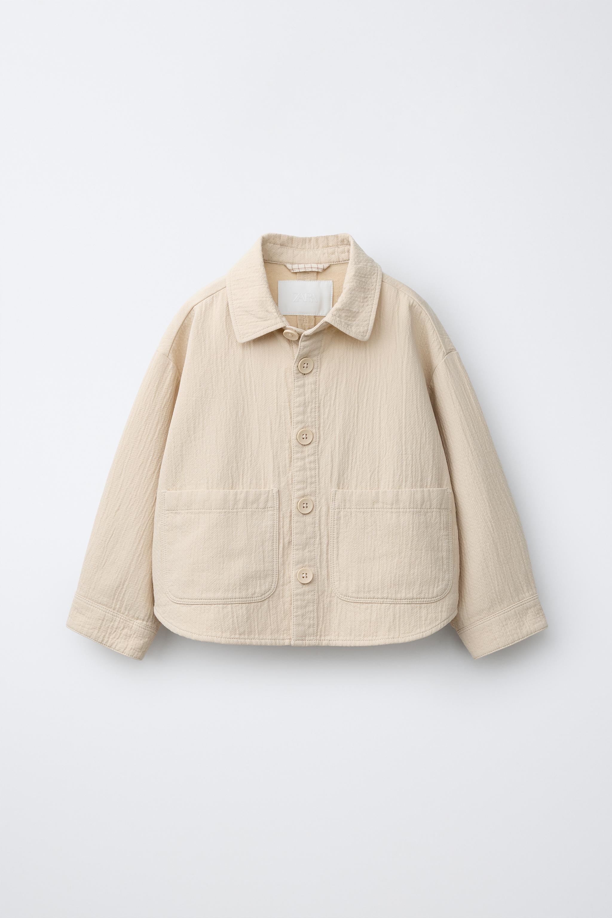 TEXTURED COTTON LINEN OVERSHIRT