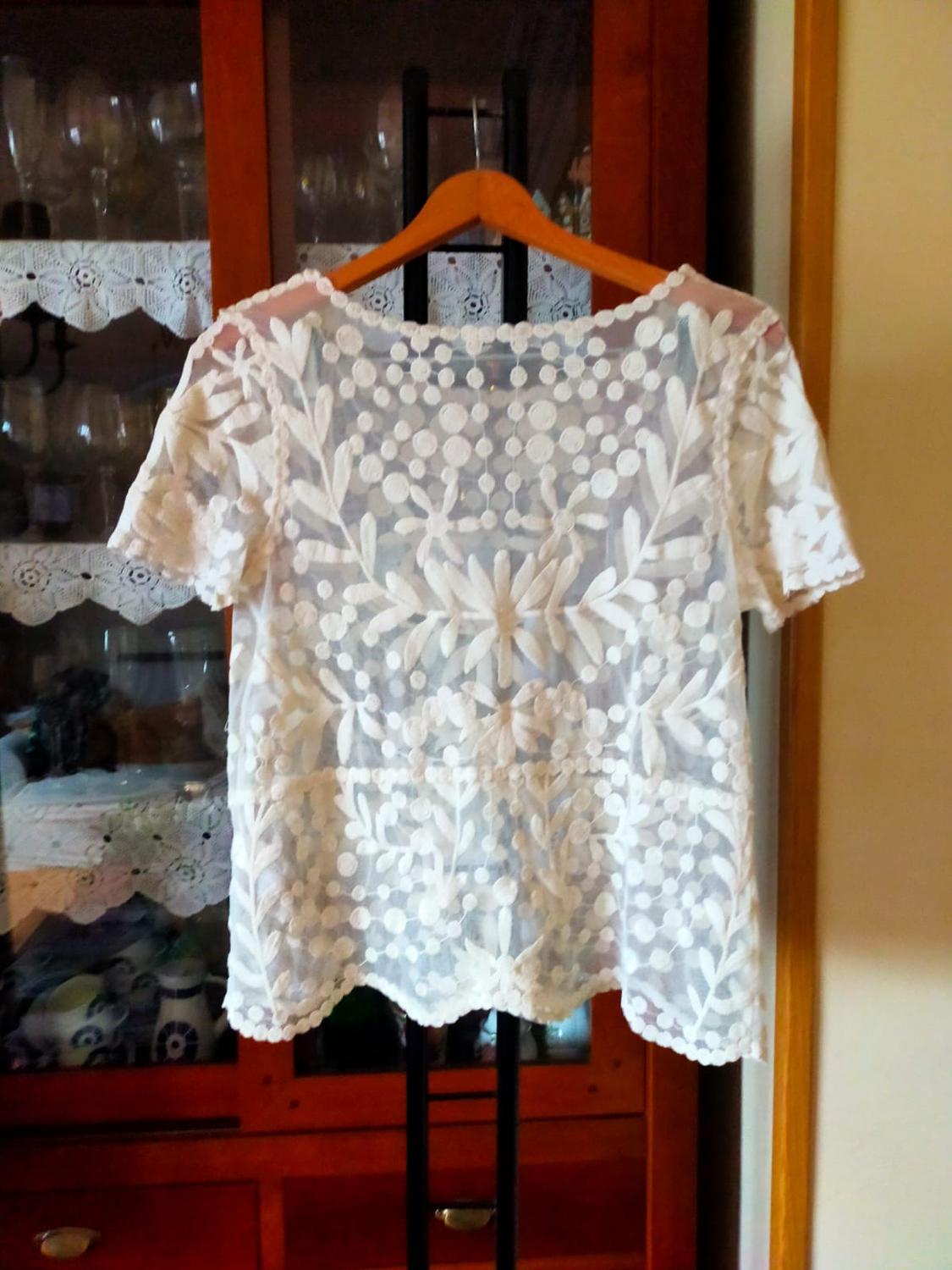 EMBROIDERED TULLE TOP - Image 6