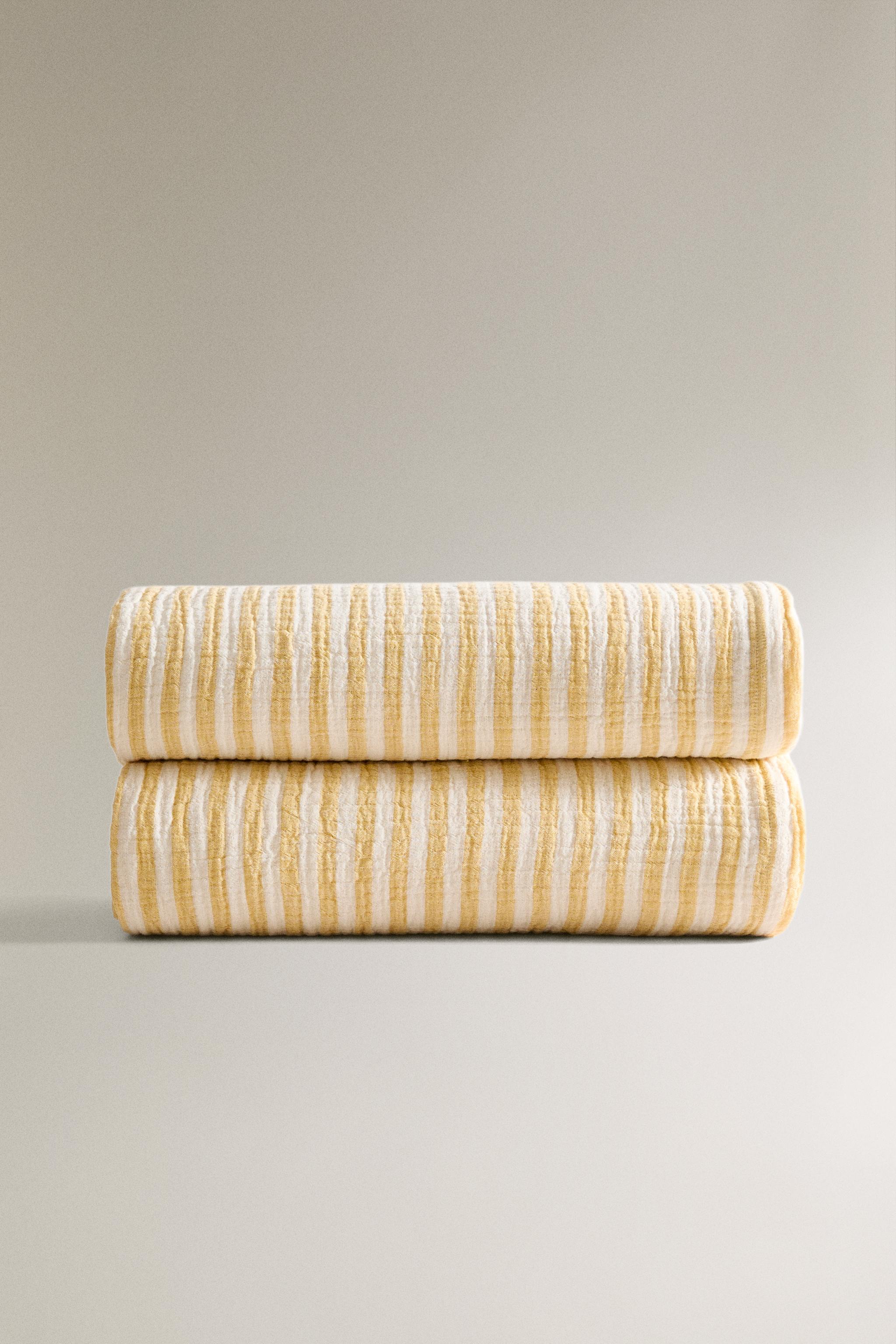 PLAID GAZE DE COTON RAYURES