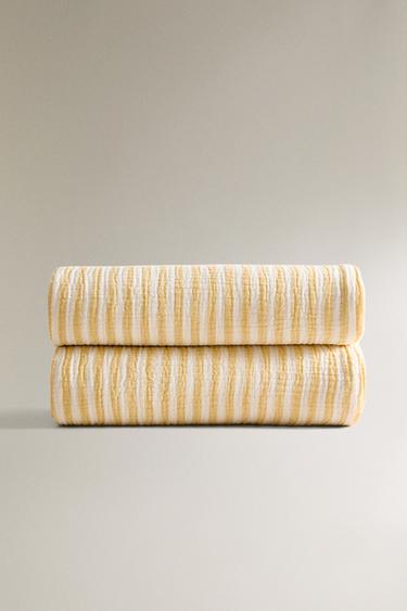 PLAID GAZE DE COTON RAYURES - rayures de Zara - Image 1