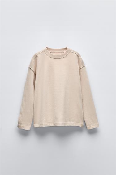 Zara BASIC T-SHIRT - Brown / Taupe
