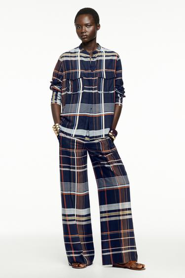 ZW COLLECTION CHECK SHIRT WITH POCKETS - Multicoloured by Zara