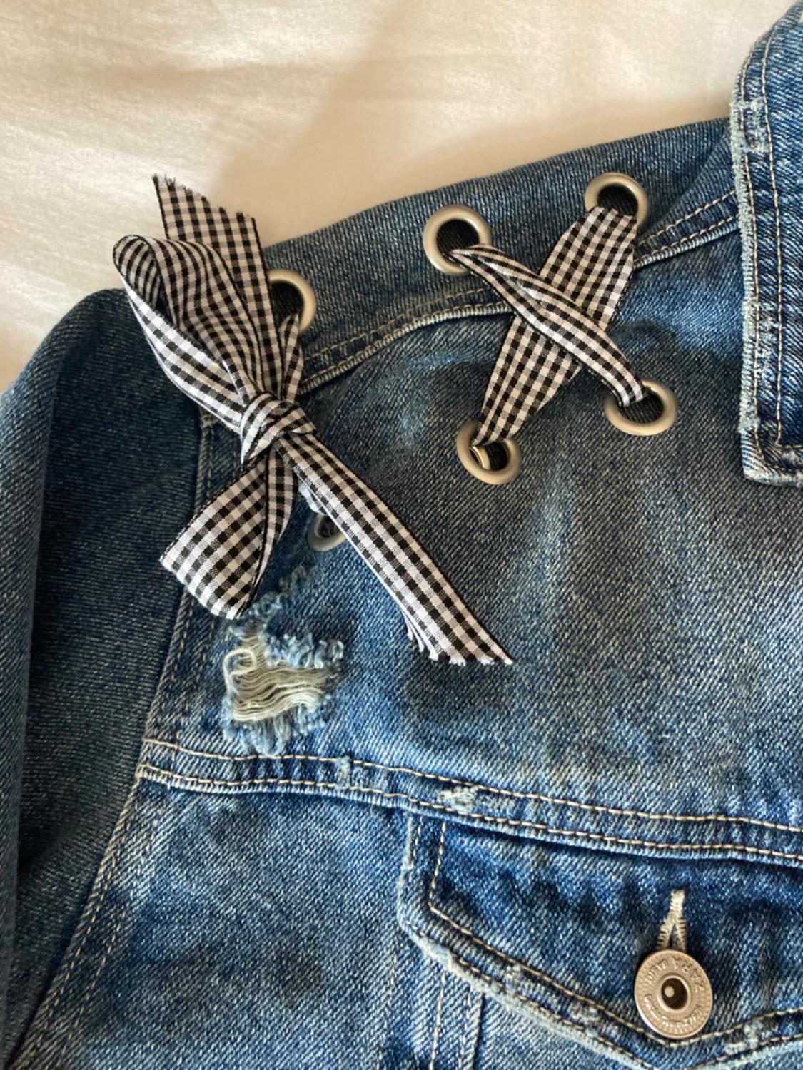 DENIM JACKET WITH BOWS - Image 3