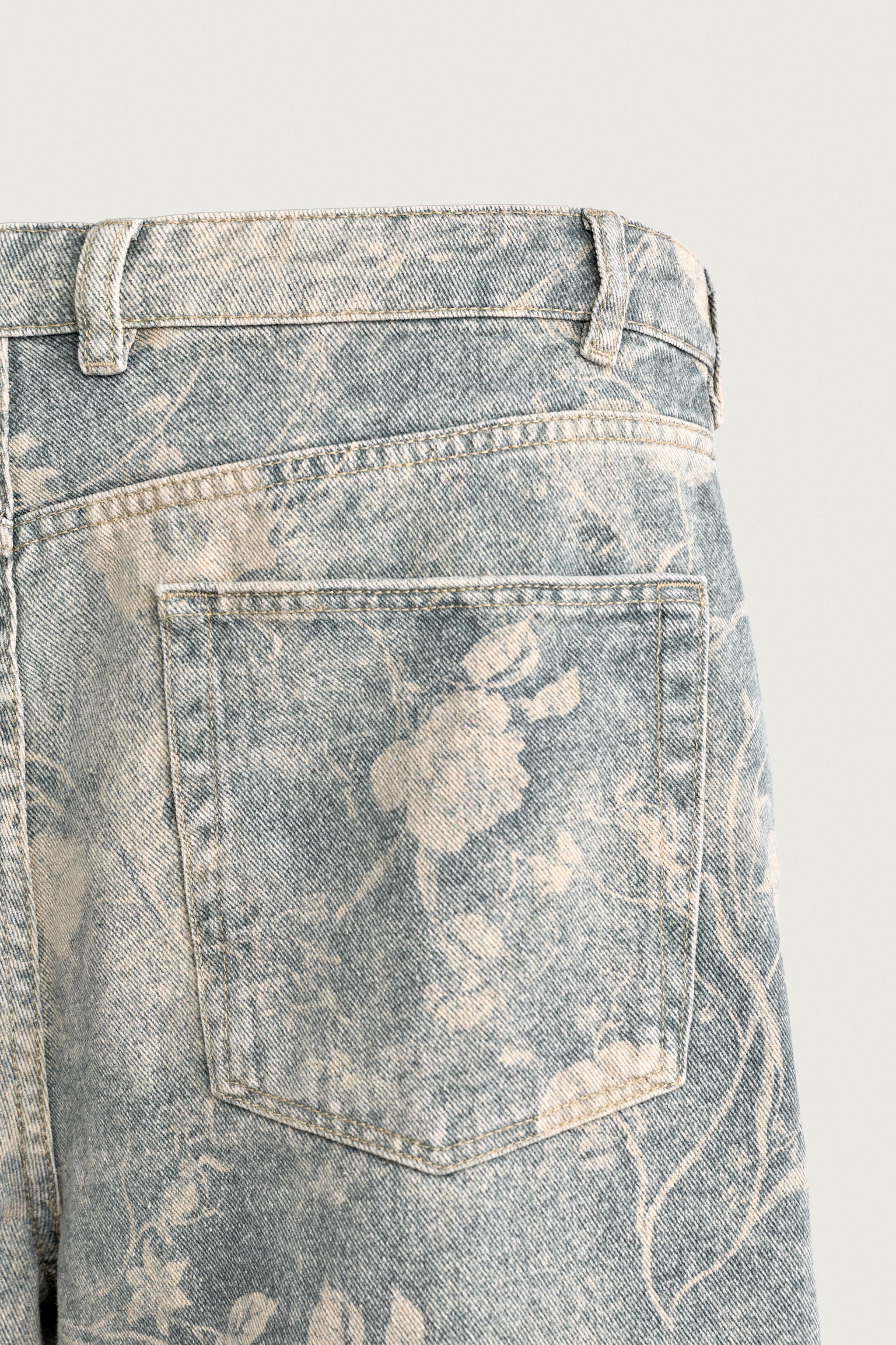 Мужские шорты Zara WASHED FLORAL PRINT RELAXED FIT SHORTS — фото 10