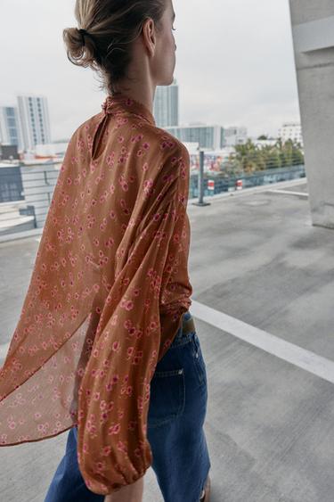 CAMISA ESTAMPADA LAZO - Multicolor de Zara