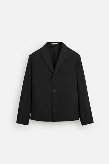 REGULAR FIT SUIT BLAZER - Black by Zara - Image 6