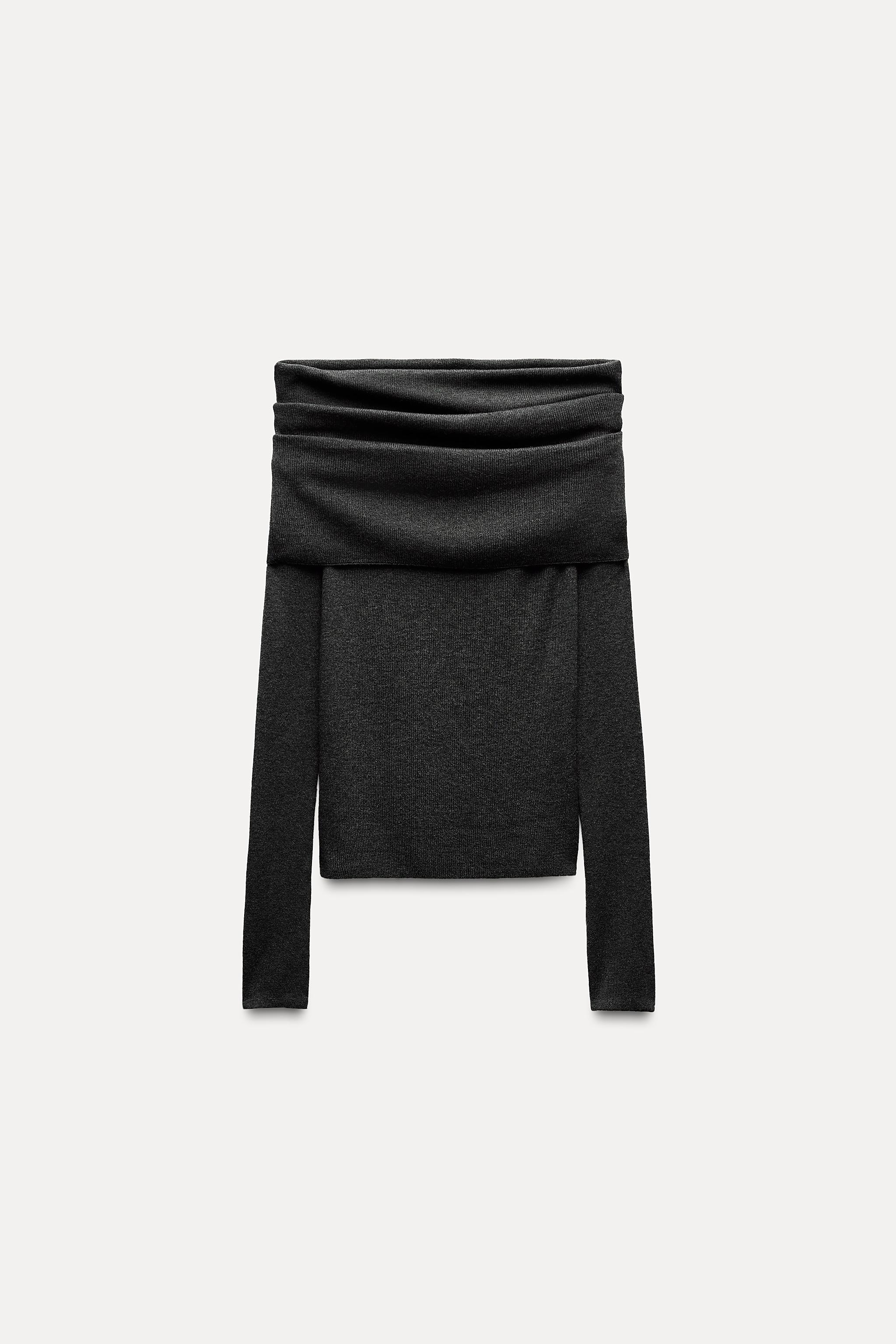 Off the shoulder sweater zara best sale