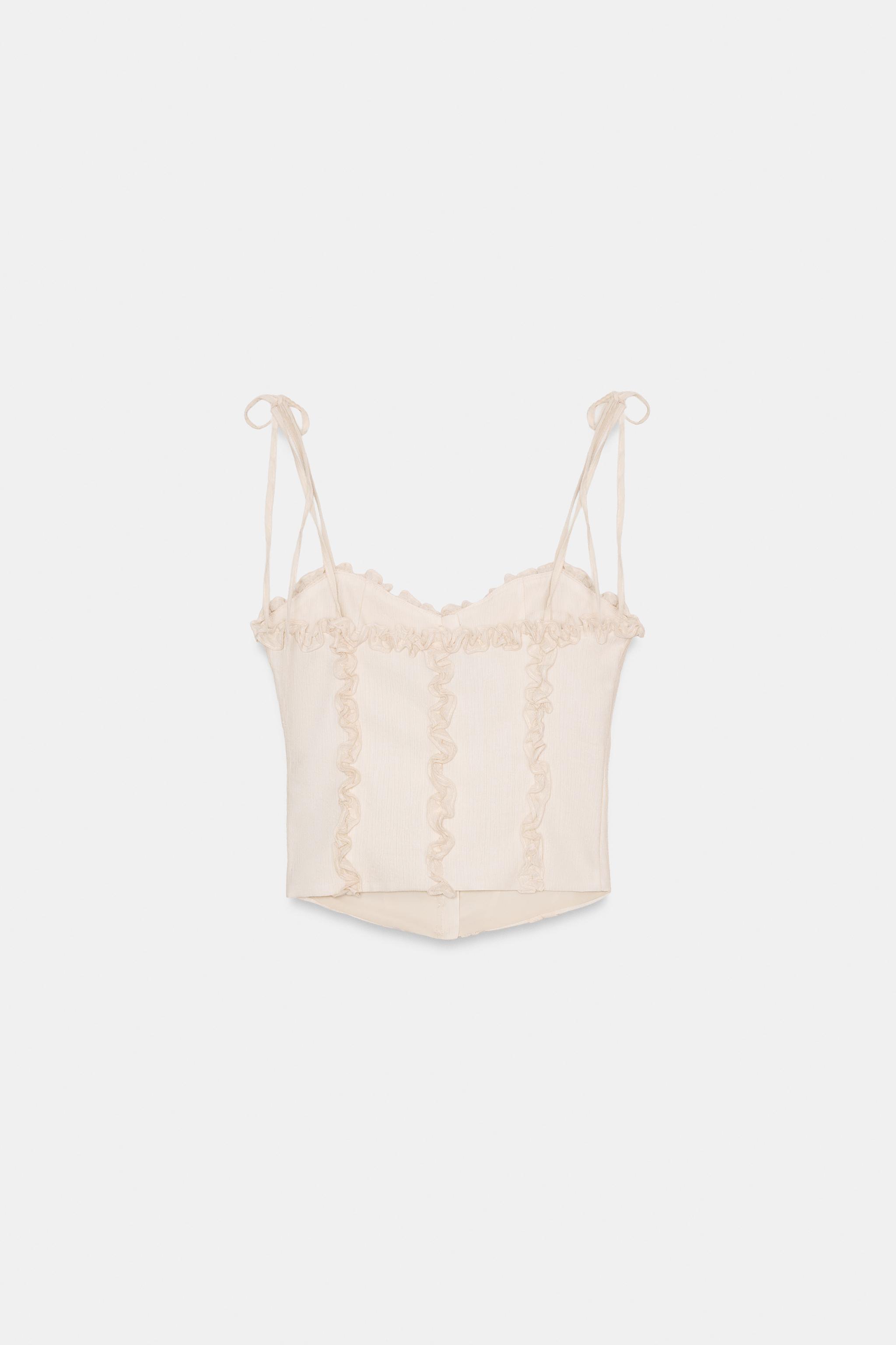 RUFFLED CORSET TOP
