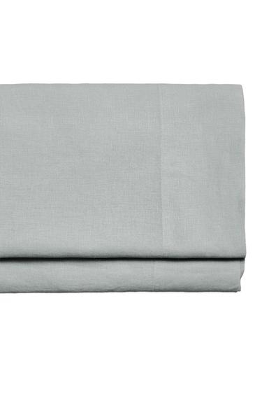 LENZUOLO DI SOPRA IN LINO SLAVATO (140 G/M²) - Grigio / Blu di Zara