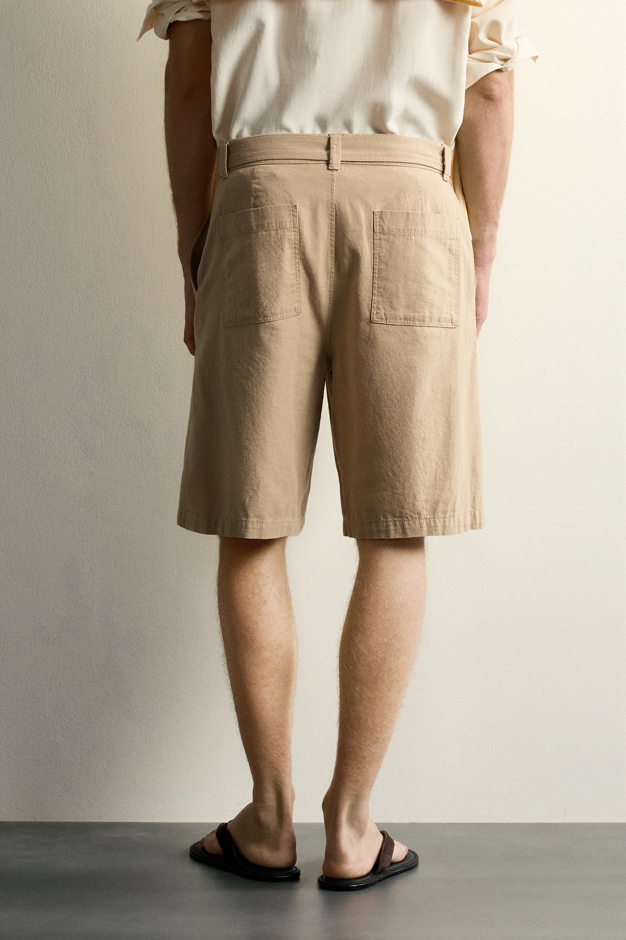 BELTED RELAXED FIT SHORTS