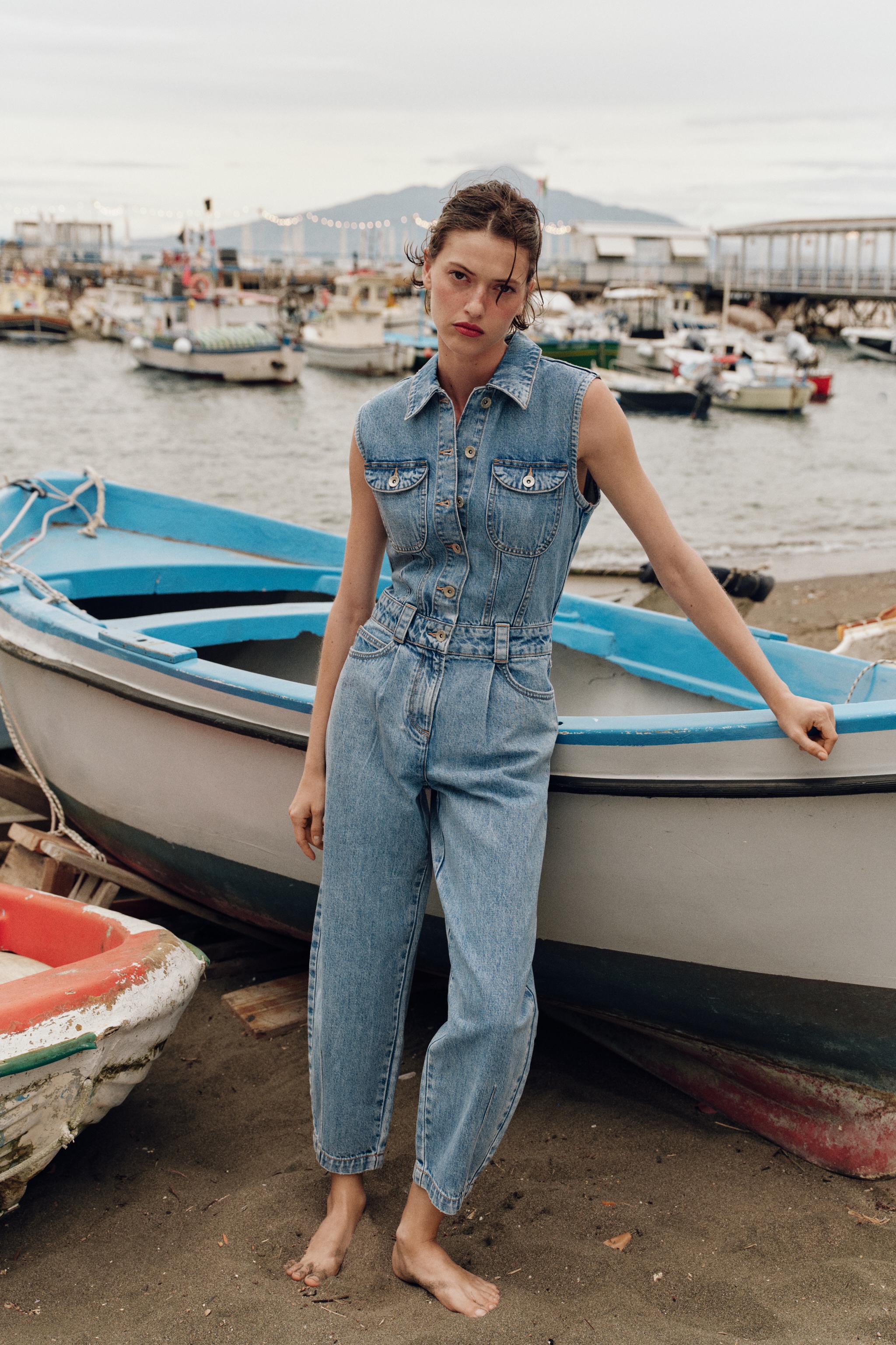 Z1975 BALLOON LEG DENIM JUMPSUIT