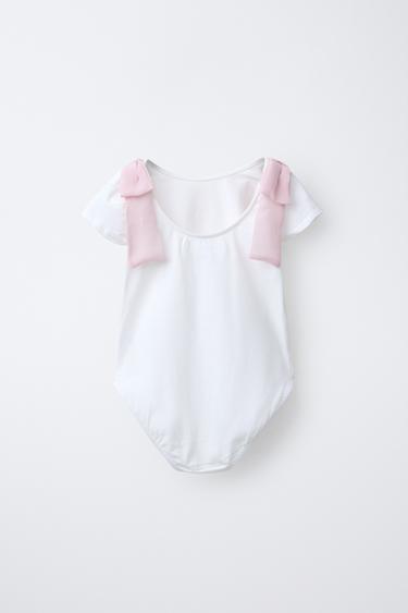 BODY LACETS CONTRASTE - Blanc de Zara - Image 1