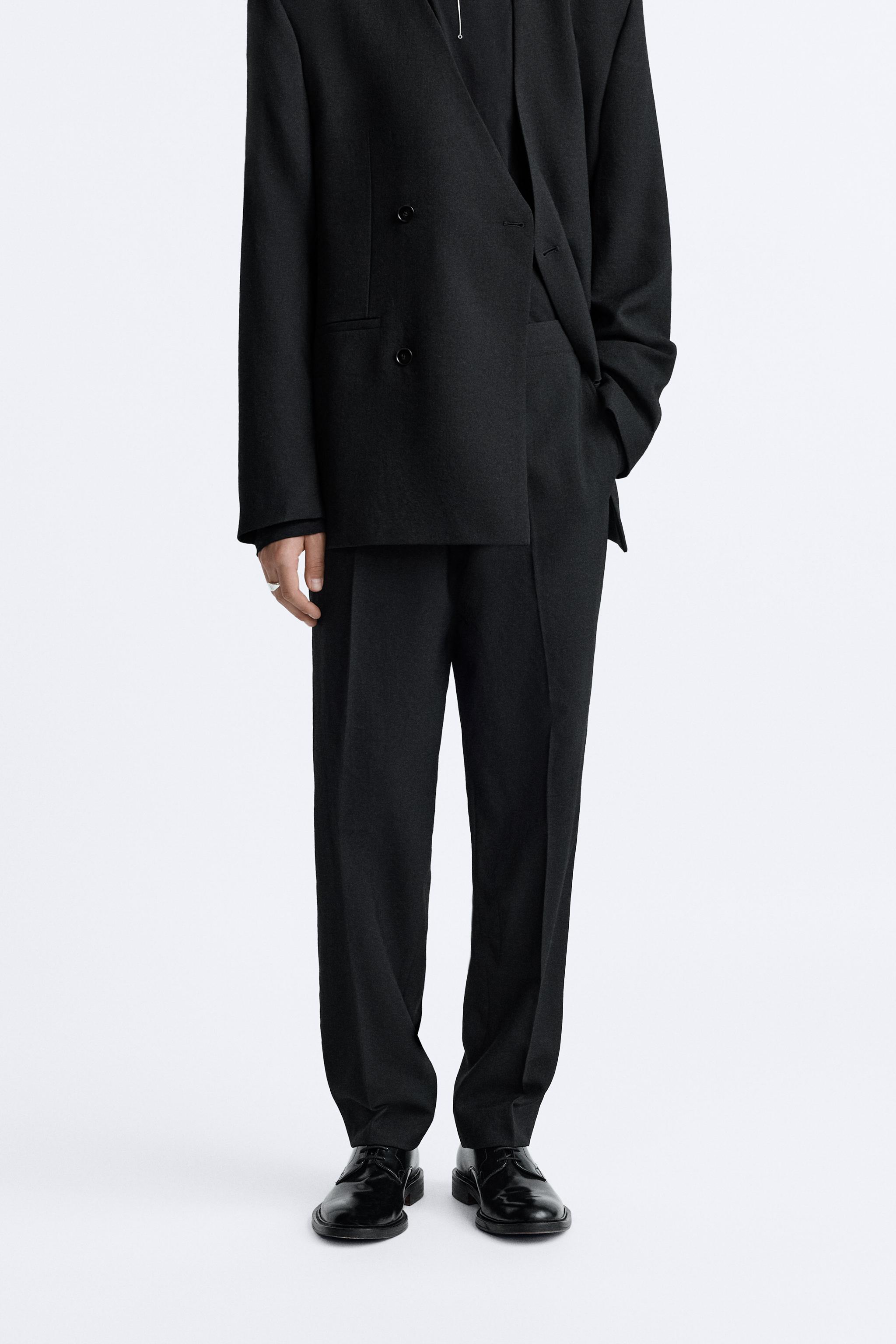 ウール100% スーツパンツ - ブラック | ZARA Japan / 日本