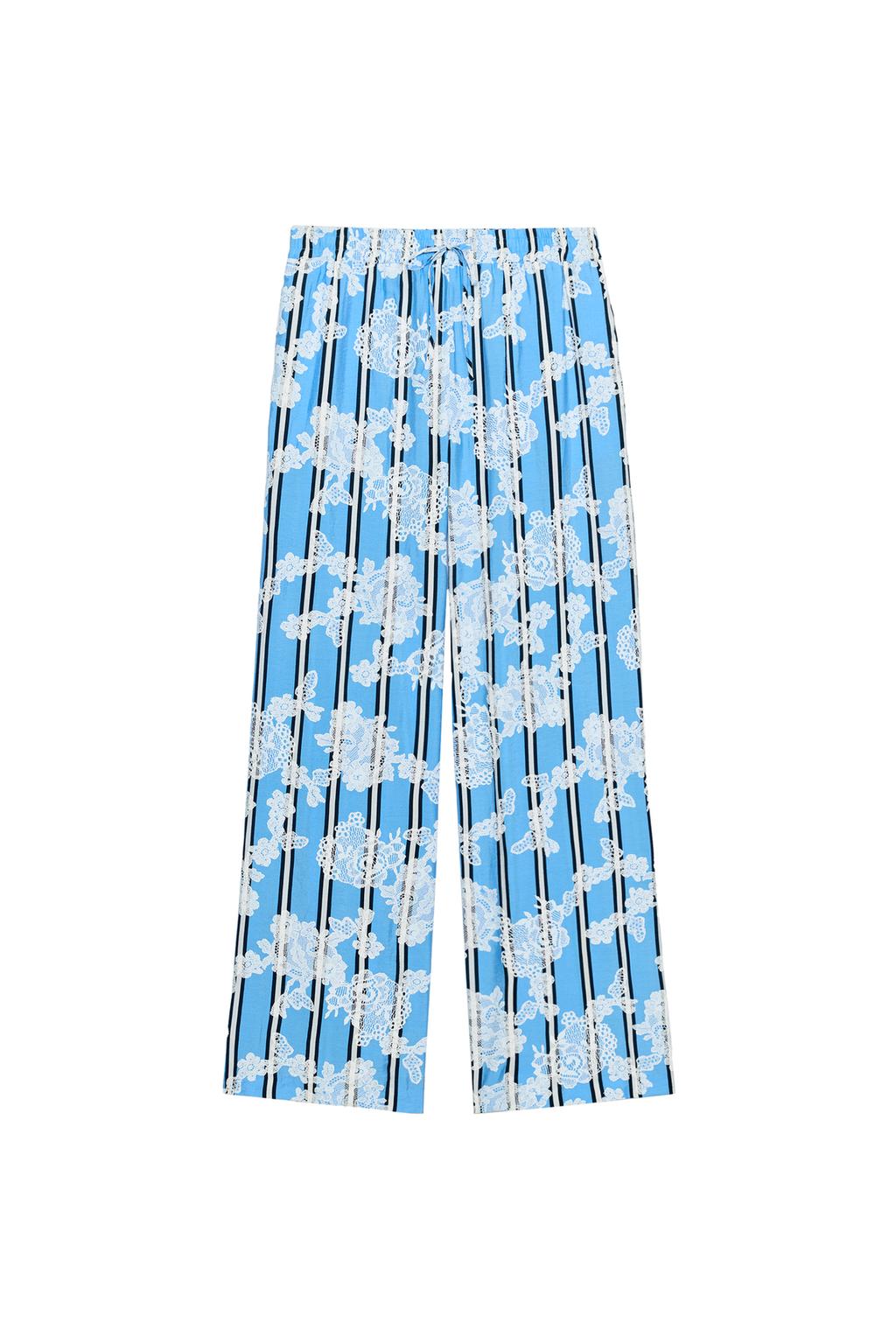 STRIPED PRINT WIDE LEG PANTS - image 3